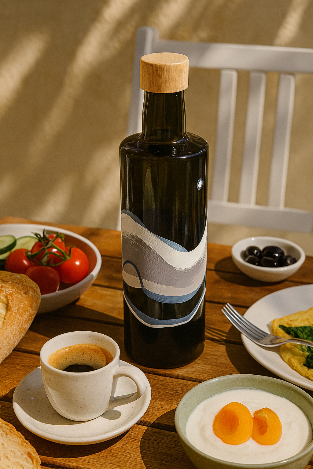 A Holdfényív jézzel festett olajtartó üveg bemutató képe