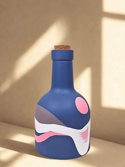 Égi tánc - kézzel festett olajtartó üveg a Mediterrán fények kollekcióból